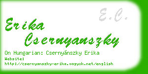erika csernyanszky business card