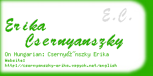 erika csernyanszky business card